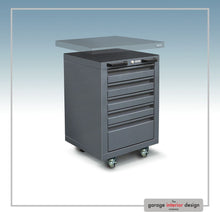 Load image into Gallery viewer, 5-drawer under-bench cabinet (on castors) | 500mm(w)
